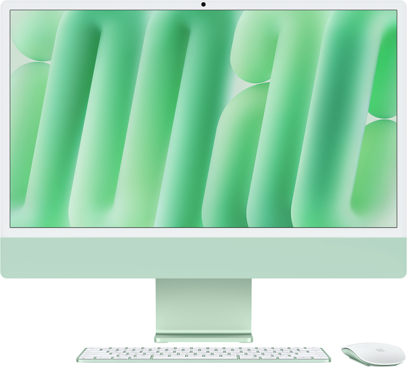 Apple iMac 24" Retina 4,5K (M4 10C CPU, 10C GPU, 2024), 16 ГБ 256 ГБ, Зеленый