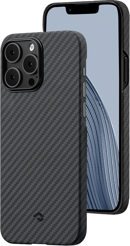 Чехол Pitaka MagEZ 3 для iPhone 14 Pro, кевлар, черно-серый