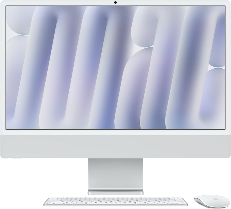Apple iMac 24" Retina 4,5K (M4 10C CPU, 10C GPU, 2024), 16 ГБ 512 ГБ, Серебристый