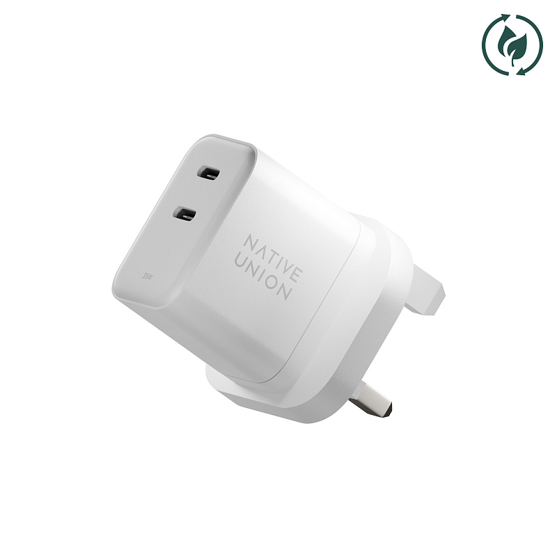 Сетевое зарядное устройство Native Union Fast GaN Charger USB-C, PD, 35Вт, белый