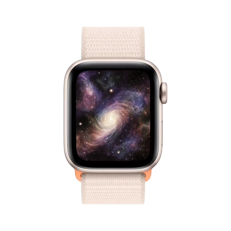 Apple Watch SE 2023, 40 мм, корпус из алюминия цвета «сияющая звезда», текстильный ремешок цвета «сияющая звезда»